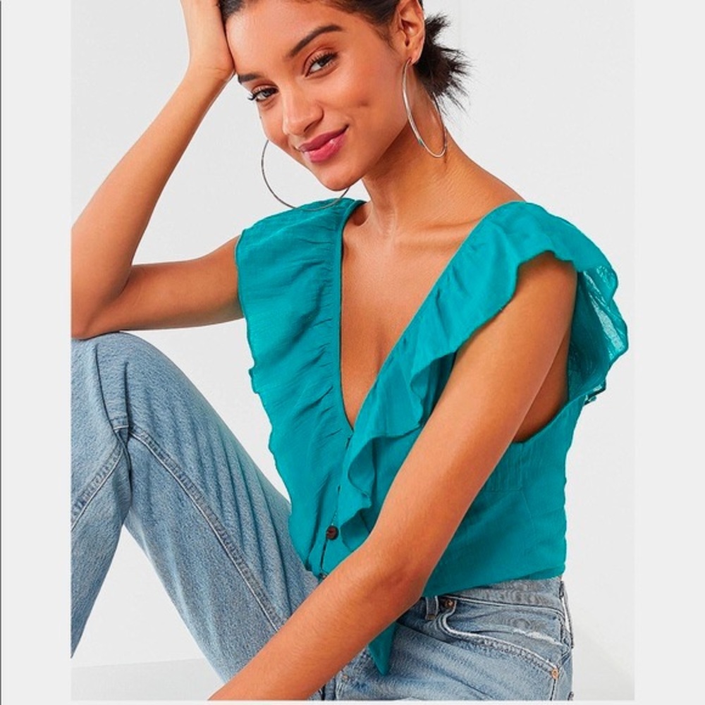 Urban Outfitters Blue Crop Top